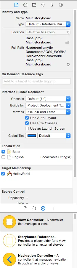 The Xcode Identity Inspector Panel