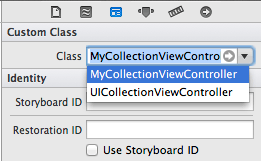 Changing the class name of the iOS 7 collection view controller in Xcode 5