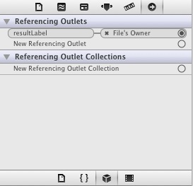 The Xcode connections inspector