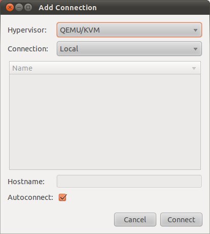 Connecting to an Ubuntu hosted KVM hypervisor