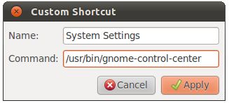Adding a keyboard shortcut to the Ubuntu 11.04 Unity desktop