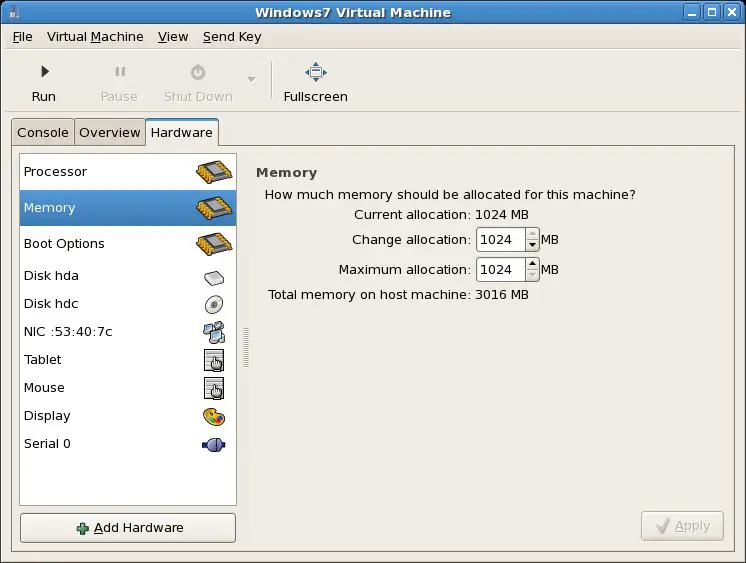 Configuring KVM guest memory settings