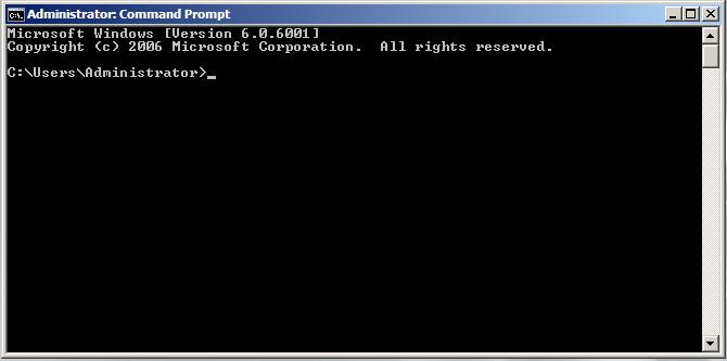 The Windows Server 2008 Command Prompt