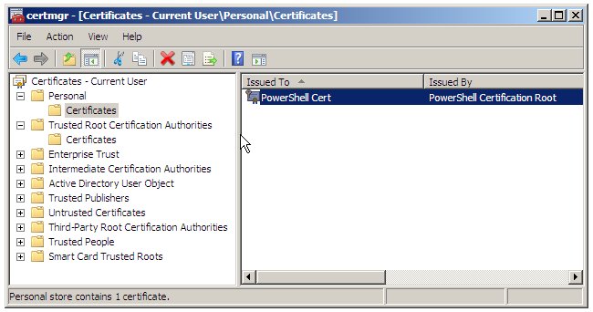 The Windows Certificate Manager Tool