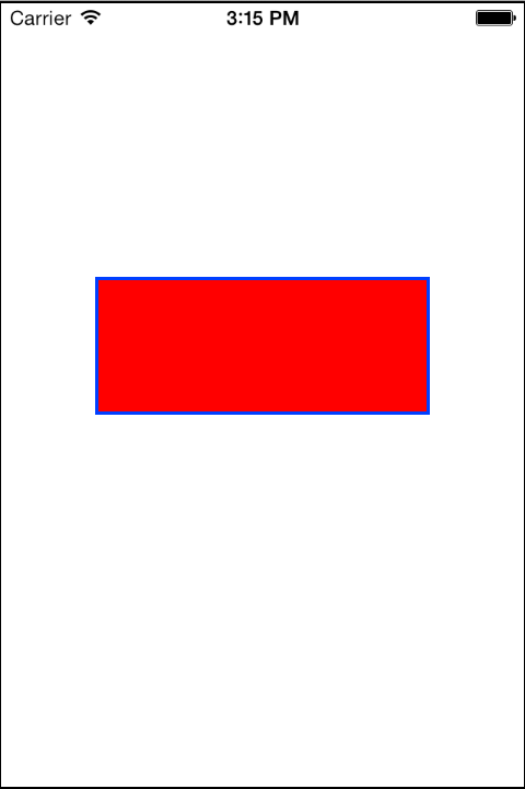 An iOS 7 Core Graphics filled and outlined rectangle