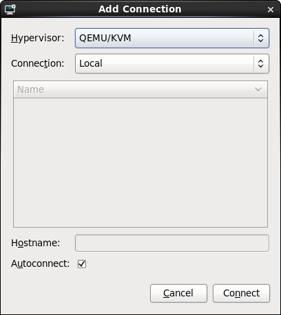 Connecting to a new hypervisor from within virt-manager running on RHEL 6