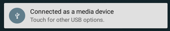 Android device connected notification