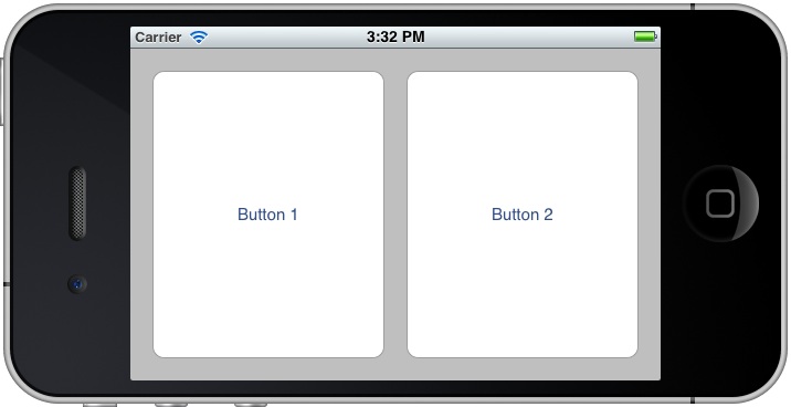Manually resized iOS 5 iPhone button objects in landscape orientation