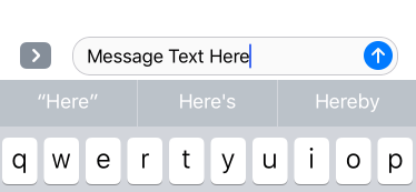 An iOS 10 Message App Extension text input