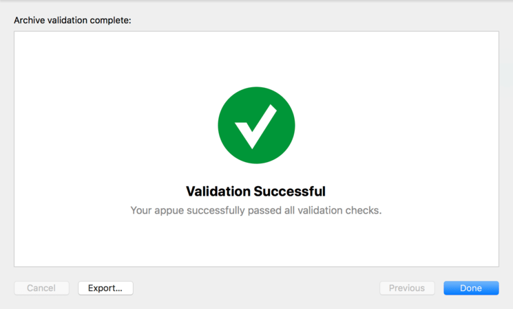 Ios 11 submit app validation success.png