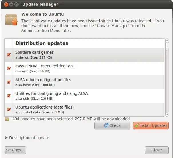 Installing Ubuntu 10.10 updates