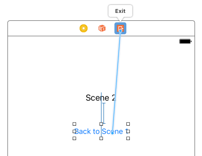 Setting up a storyboard segue exit