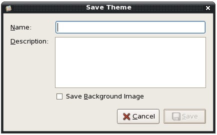 Saving a custom CentOS desktop theme