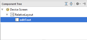 The Android Studio Designer Component Tree tool window