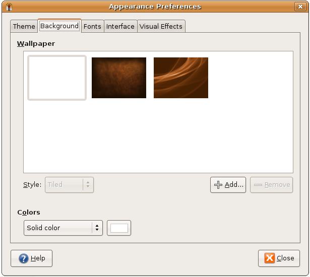 Setting the Ubuntu Desktop Background