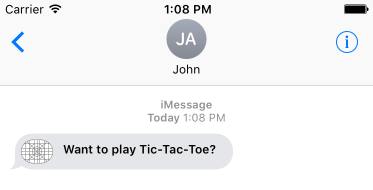 iOS iMessage App first message received