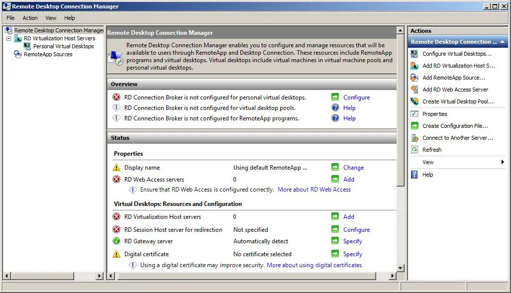 The Windows Server 2008 R2 RD Connection Manager Tool