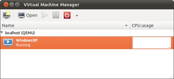 A guest listed as running the Ubuntu 11.04 virt-manager tool