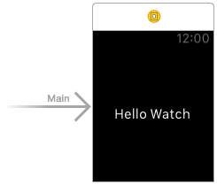 The UI for a WatchKit settings bundle example