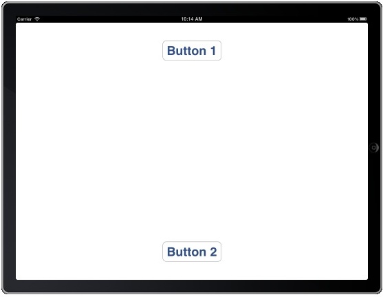 An iPad layout with autosizing enabled