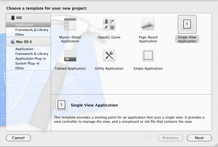 Xcode 4.5 project templates for iOS 6 applications