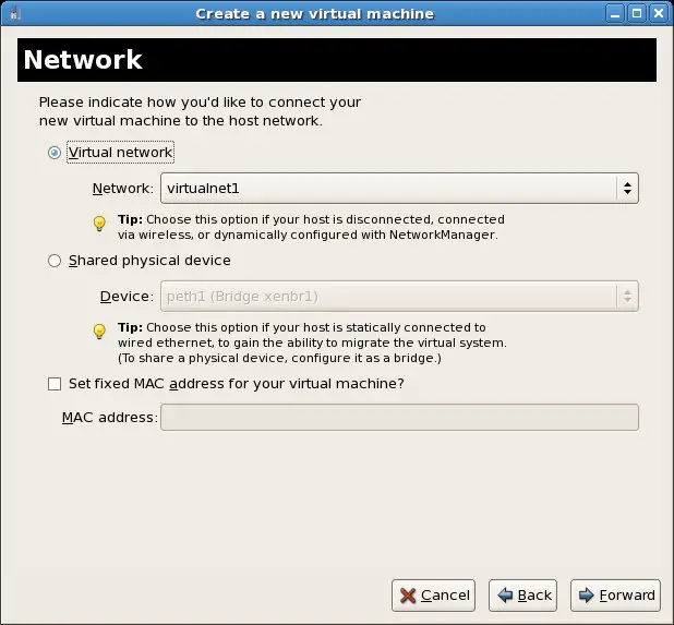 Assigning a new virtual network to an existing RHEL Xen virtual machine