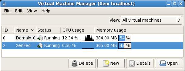Xen VM memory percentage usage