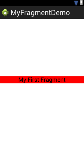 An Android Fragment visible in the Graphical Layout Tool