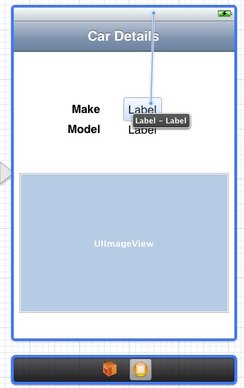 Connecting table view storyboard objects to outlets