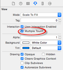 Xcode 6 enable muliple touch.png