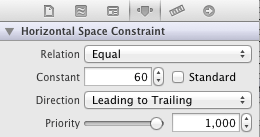 Xcode iOS 6 Constraint Attributes