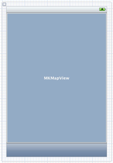 The user interface for an iPhone iOS 5 MKMapKit based app