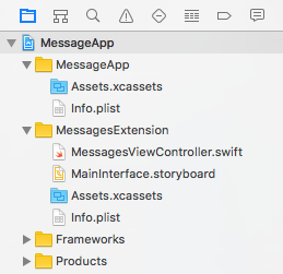 Xcode 8 ios 10 imessage app files.png