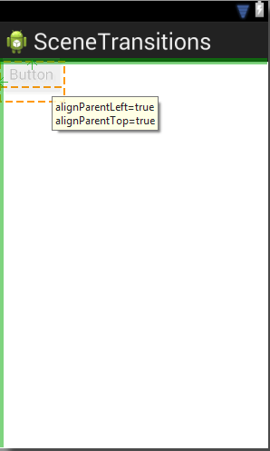 Positioning a button in the top left of a Relative Layout parent
