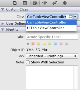 Changing the class of an object in Xcode
