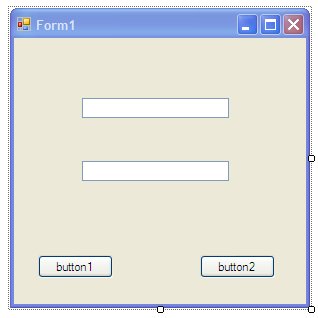 A Sample Windows Form with Buttons and TextFields