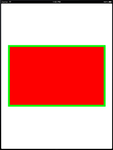 Rectange with border on an iPad