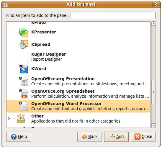 Adding an application to a Ubuntu desktop panel