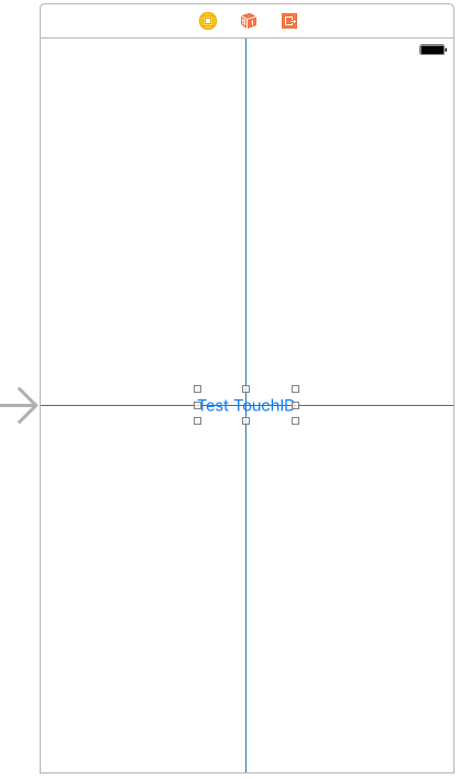 The user interface for the example TouchID iOS app