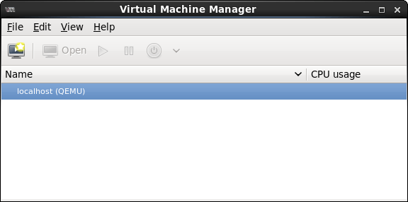 The CentOS 6 virt-manager