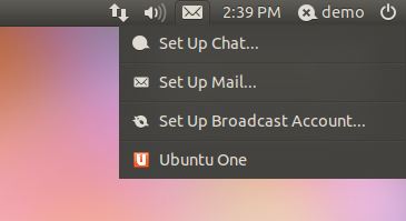 Accessing email setup on Ubuntu 11.04 Unity desktop