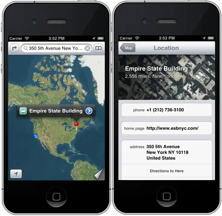 An iOS 6 iPhone MKMapItem with properties