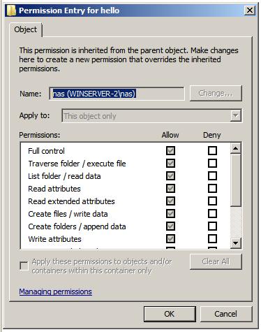Editing the special permissions of a file or folder