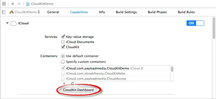 Xcode 6 launch cloudkit dashboard.png