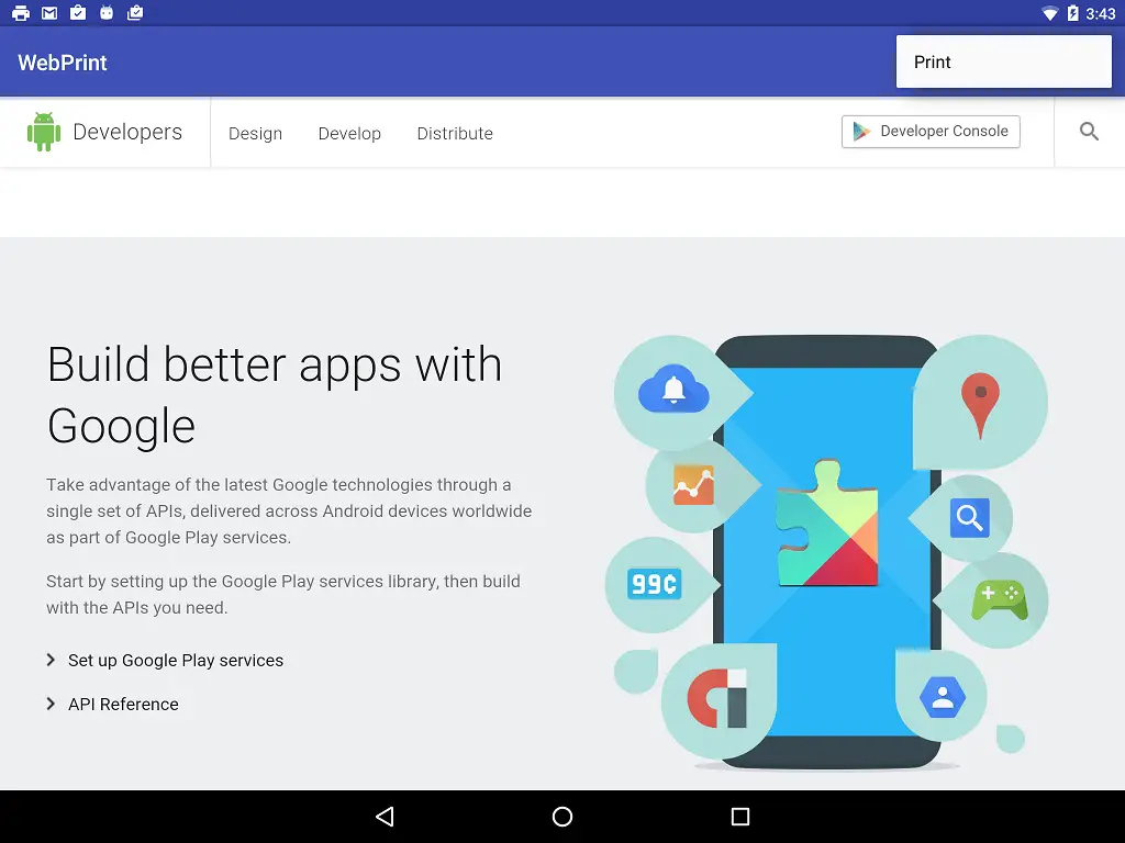 An Android 6 HTML and  Content Printing Example Techotopia