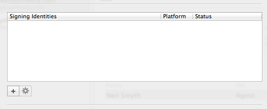 Viewing Signing Identities in Xcode 6 - none configured