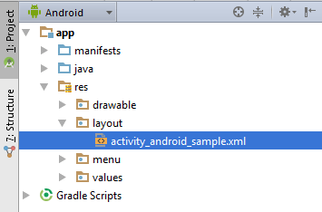 The Android Studio Project tool window