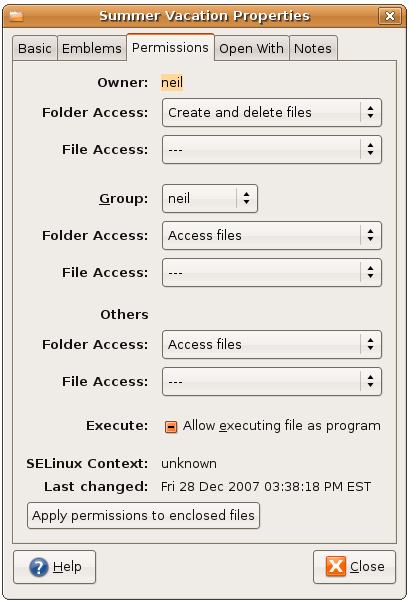 Ubuntu File and Folder Permissions