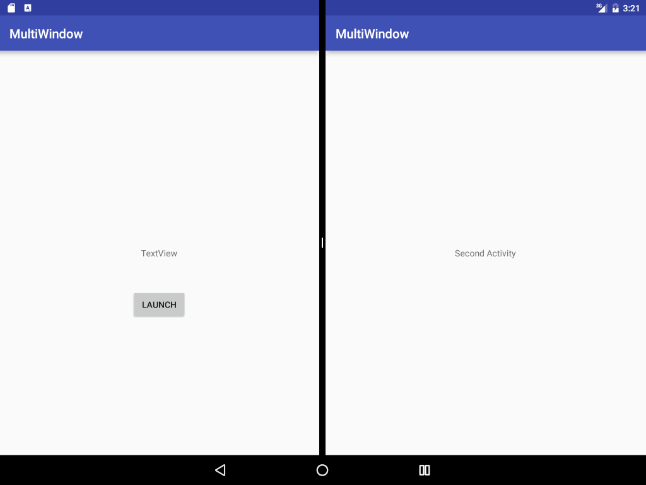 Android 7 second activity in adjacent split-screen window