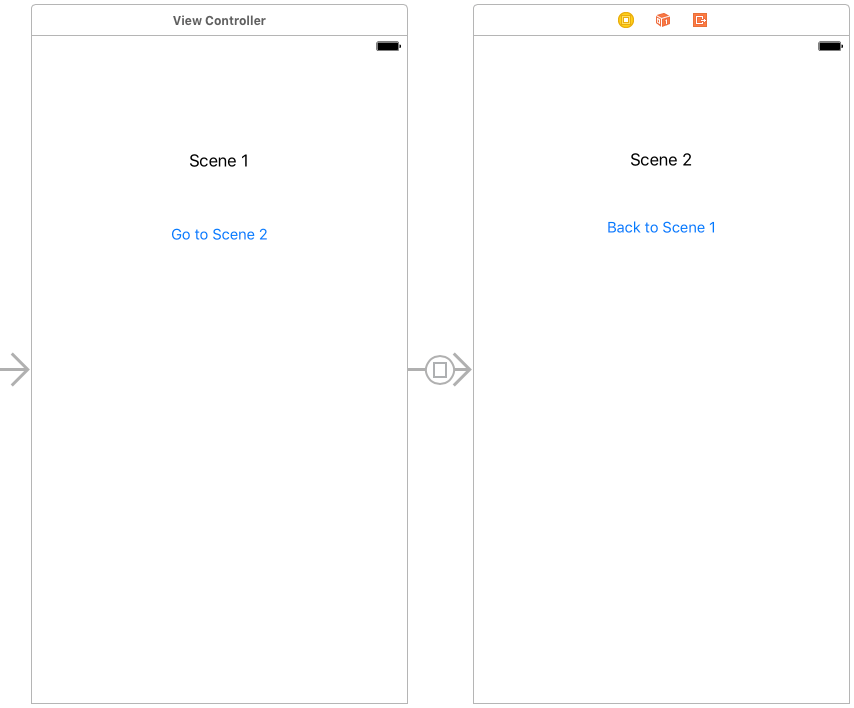A segue established between two scenes